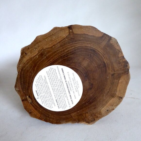 NEW 4.25” x 6" BARKLESS TREE SOLID WOOD LOG RUSTIC CABIN CANDLE HOLDERS - Picture 8 of 8